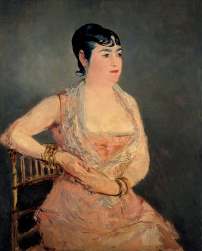 ピンクの女性1879-1881年のピンクの女性 作： Édouard Manet