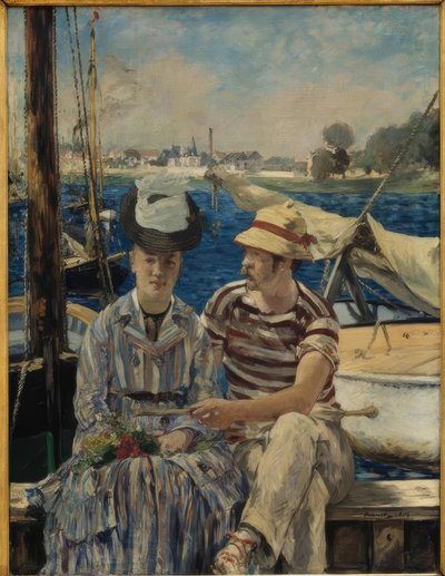 セーヌ川の日曜日（アルジャントゥイユ） 作： Édouard Manet