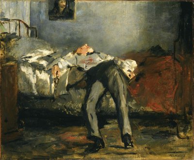 自殺、1877年頃。 作： Édouard Manet