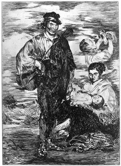 レジタノス、ジプシー、c1850-1880 1924 作： Édouard Manet