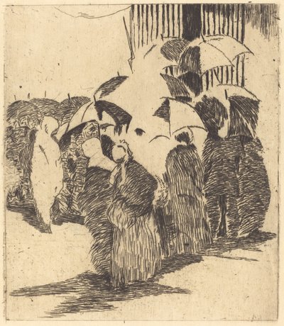 精肉店前の行列 作： Édouard Manet