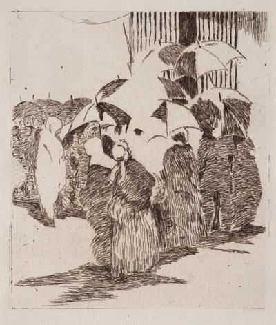 精肉店前の行列 作： Édouard Manet