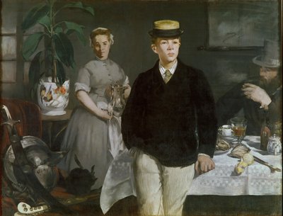 スタジオでの昼食会 作： Édouard Manet