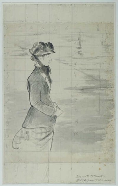 マネ - 海辺に立つアナベル・リー 1881年頃 作： エドゥアールマネ