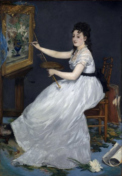 Manet, Edouard (1832-1883) Eva Gonzales (1849-1883) 油彩・キャンバス 1870年 ナショナル・ギャラリー、ロンドン 191x133,4 作： Édouard Manet