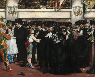 オペラ座の仮面舞踏会 作： Édouard Manet