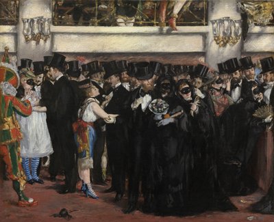 オペラ座の仮面舞踏会 作： Édouard Manet