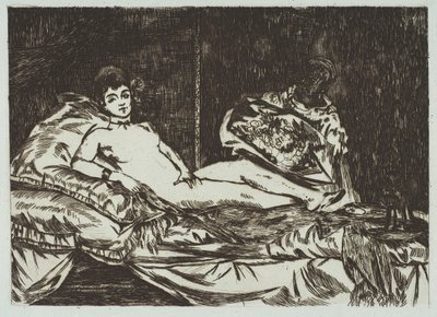 オリンピアの大皿、1867年1月〜5月。 作： Édouard Manet