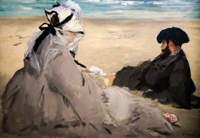 ビーチで 作： Édouard Manet