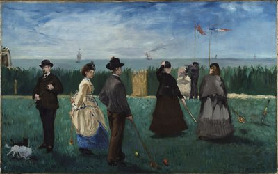 ブローニュのクロケーの一部–シュル–メール 作： Édouard Manet