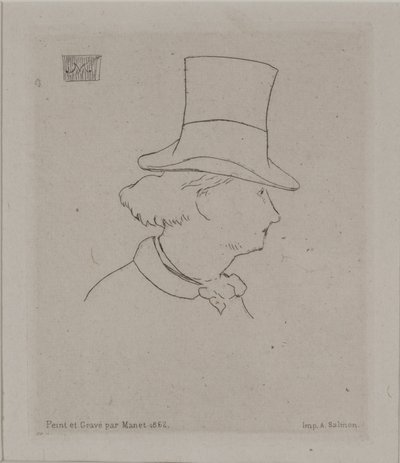ボードレールの肖像 作： Édouard Manet