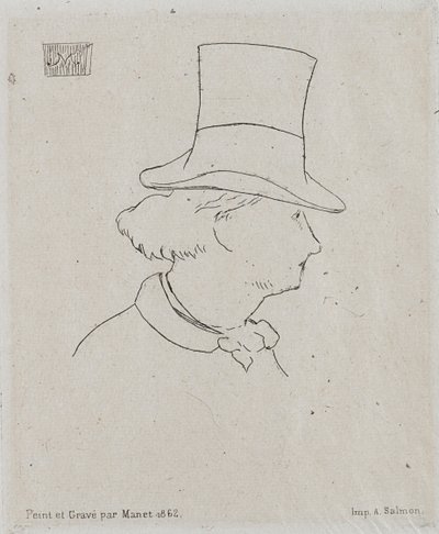 シャルル・ボードレールの肖像 1821-1867. 作： Édouard Manet