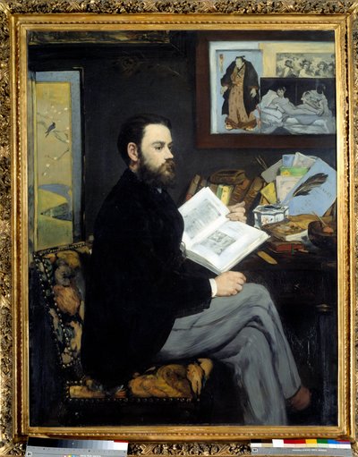 エミール・ゾラ（1840〜1902）の肖像 - エドゥアール・マネ（1832〜1883）の絵画 作： Édouard Manet