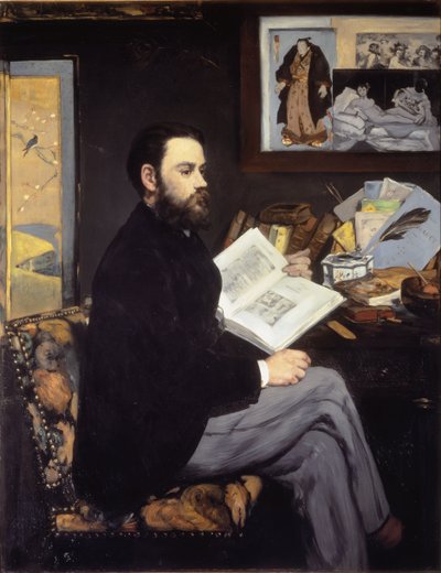 エミール・ゾラの肖像 - 1868年、油彩・キャンバス 作： Édouard Manet