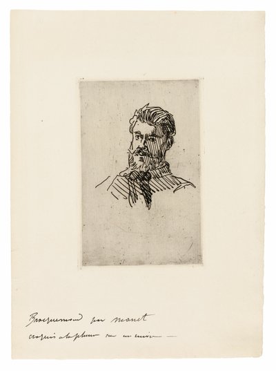フェリックス・ブラックモンドの肖像 作： Édouard Manet