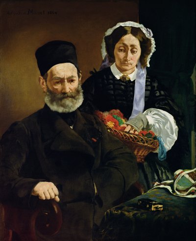 ムッシュとマダムオーギュストマネの肖像画 作： Édouard Manet