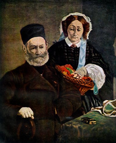 ムッシュとマダムオーギュストマネの肖像、1860年1938年。 作： Édouard Manet
