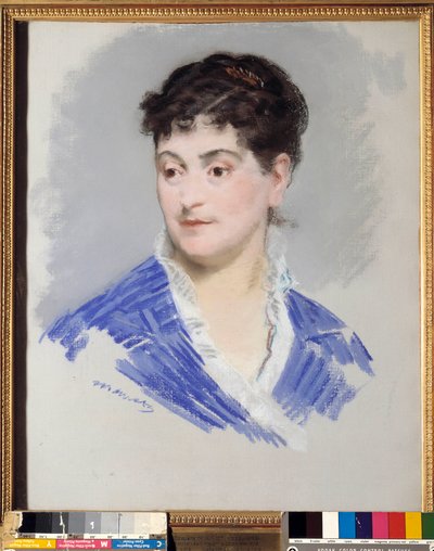 エミール・ゾラ夫人の肖像。エドゥアール・マネ（1832-1883）の絵画 作： Édouard Manet