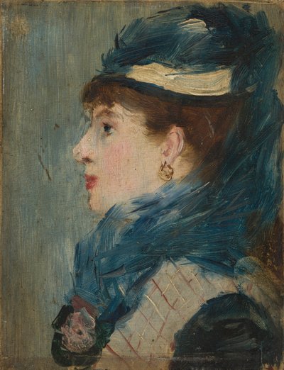 女性の肖像、c。 1879年（木に油彩） 作： Édouard Manet