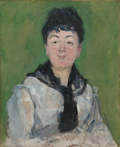黒いフィチューを持つ女性の肖像 作： Édouard Manet