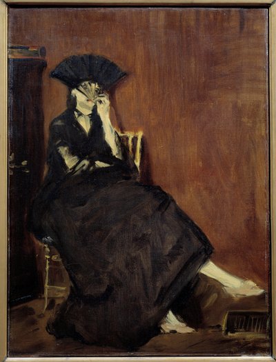 画家ベルト・モリゾの肖像 作： Édouard Manet