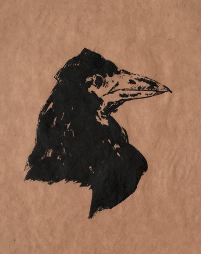 レイヴンの頭。 作： Édouard Manet