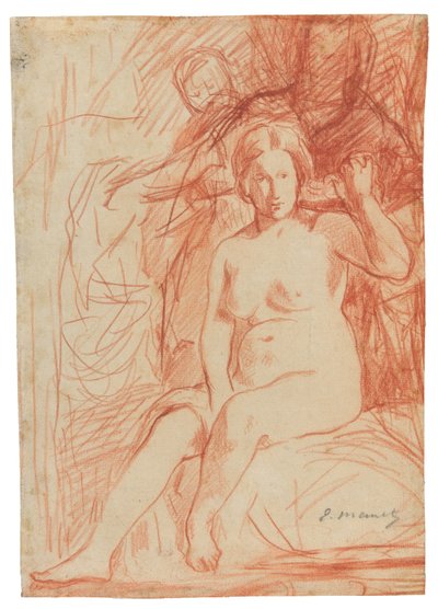 着席ヌード 作： Édouard Manet