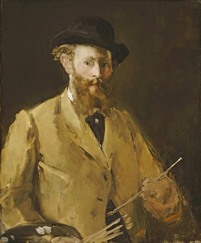 パレット付きのセルフポートレート 作： Édouard Manet