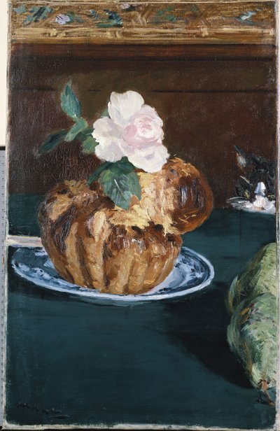 ブリオッシュのある静物、1880年頃 作： Édouard Manet