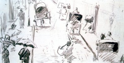 ストリートシーン、c1850-c1883 作： Édouard Manet
