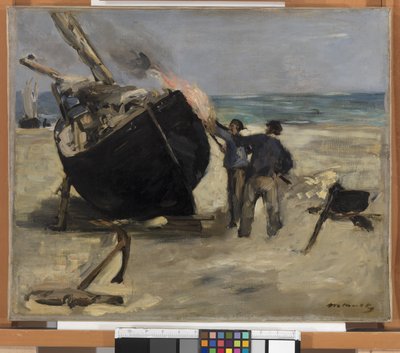 ボートをターリング、1873 作： Édouard Manet