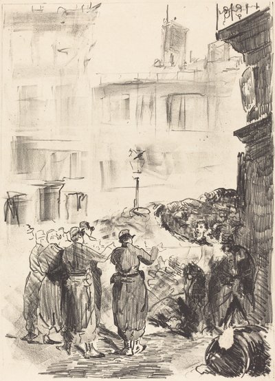 The Barricade (ラ・バリケード) 作： Édouard Manet