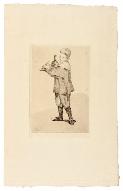 トレイを運ぶ少年 作： Édouard Manet