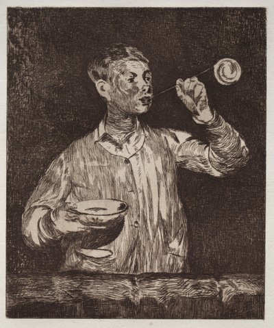 シャボン玉を持つ少年。 作： Édouard Manet