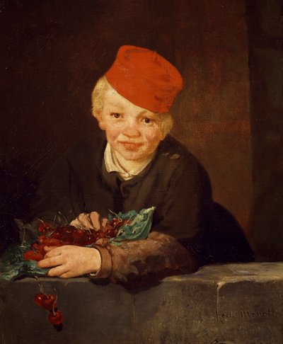 さくらんぼの少年 作： Édouard Manet