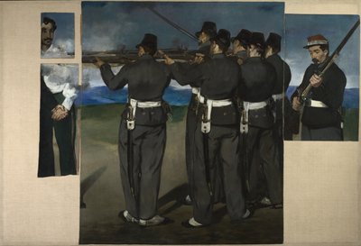 メキシコのマクシミリアンの処刑c。 1868 作： Édouard Manet