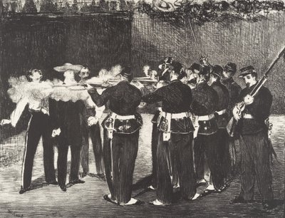マクシミリアン皇帝の処刑 マクシミリアンの処刑、1868年。 作： Édouard Manet