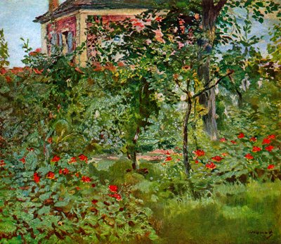 ベルビューの庭、1880年。 作： Édouard Manet