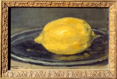 エドゥアール・マネ（1832-1883）の「レモンの絵」。1880.日です。0,14x0,22 m Paris.オルセー美術館（Musee d