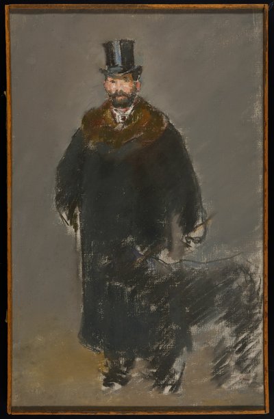 犬を連れた男 作： Édouard Manet