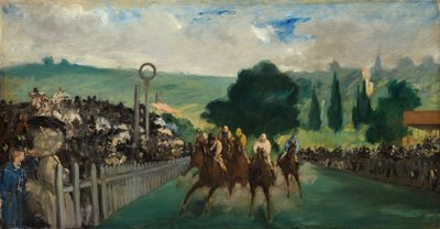 ロンシャン競馬場、1866年。 作： Édouard Manet