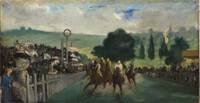 ロンシャンでのレース、1866 作： Édouard Manet