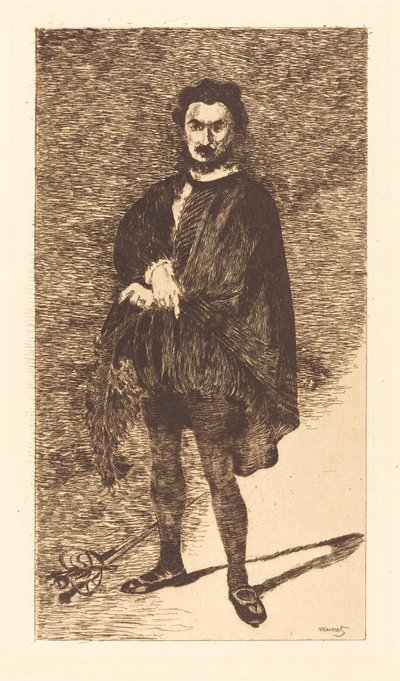 悲劇の俳優 悲劇の俳優、1866年。 作： Édouard Manet