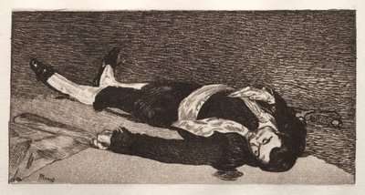 トレロ死ぬ。 作： Édouard Manet