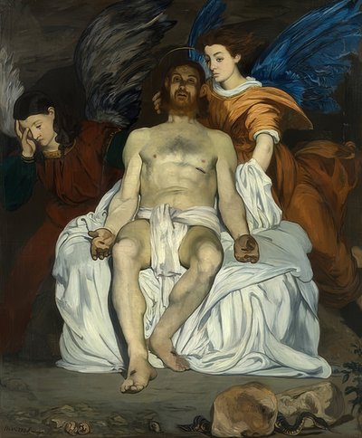 天使と死んだキリスト。 1864 作： Édouard Manet