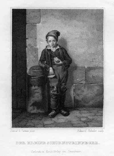 「ちょっとした煙突掃除人」、c1833。 作： Edouard Schuler