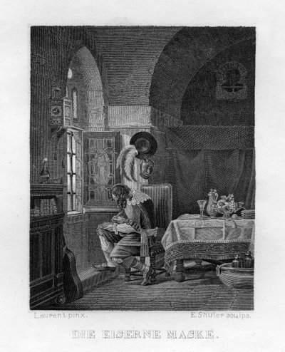 「鉄仮面の男」、c1833 作： Edouard Schuler