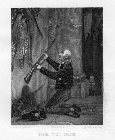 ヴァンデ反乱、フランス革命、1793 c1833 作： Edouard Schuler