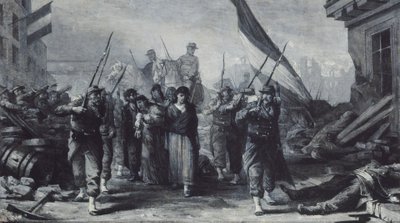1871年、オテル・ド・ヴィル火災（油彩・キャンバス） 作： Edouard Toudouze