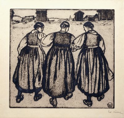 3人の乙女 作： Edouard Vallet